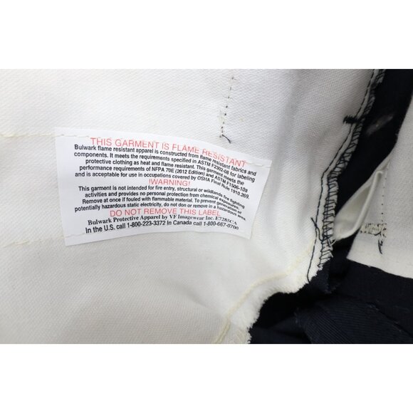 Deadstock Vintage Bulwark FR Mens 36x30 Fire Flame Resistant Workwear Pants Blue - Picture 7 of 16